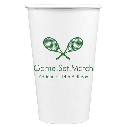 Tennis Paper Coffee Cups